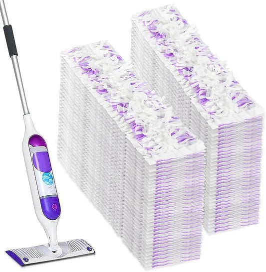 60 Pack Disposable Pads Refills Compatible with Swiffer Power Mop, for Swiffer Power Mop Refill, for All Floor Cleaning, Unscented & Thickened Pads