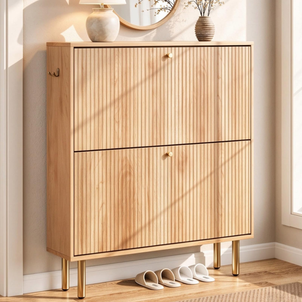 Nicetree Shoe Storage Cabinet for Entryway - Flip Shoe - Image 1
