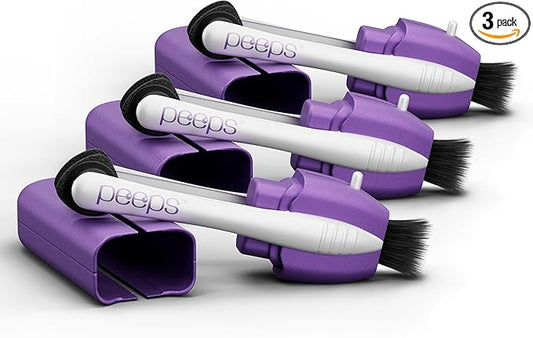 CarbonKlean Peeps Glasses Cleaner - for Eyeglasses, Reading Glasses, and More - Lens Cleaner with Carbon Microfiber Tech - Soft Touch Lavender - 3 Count