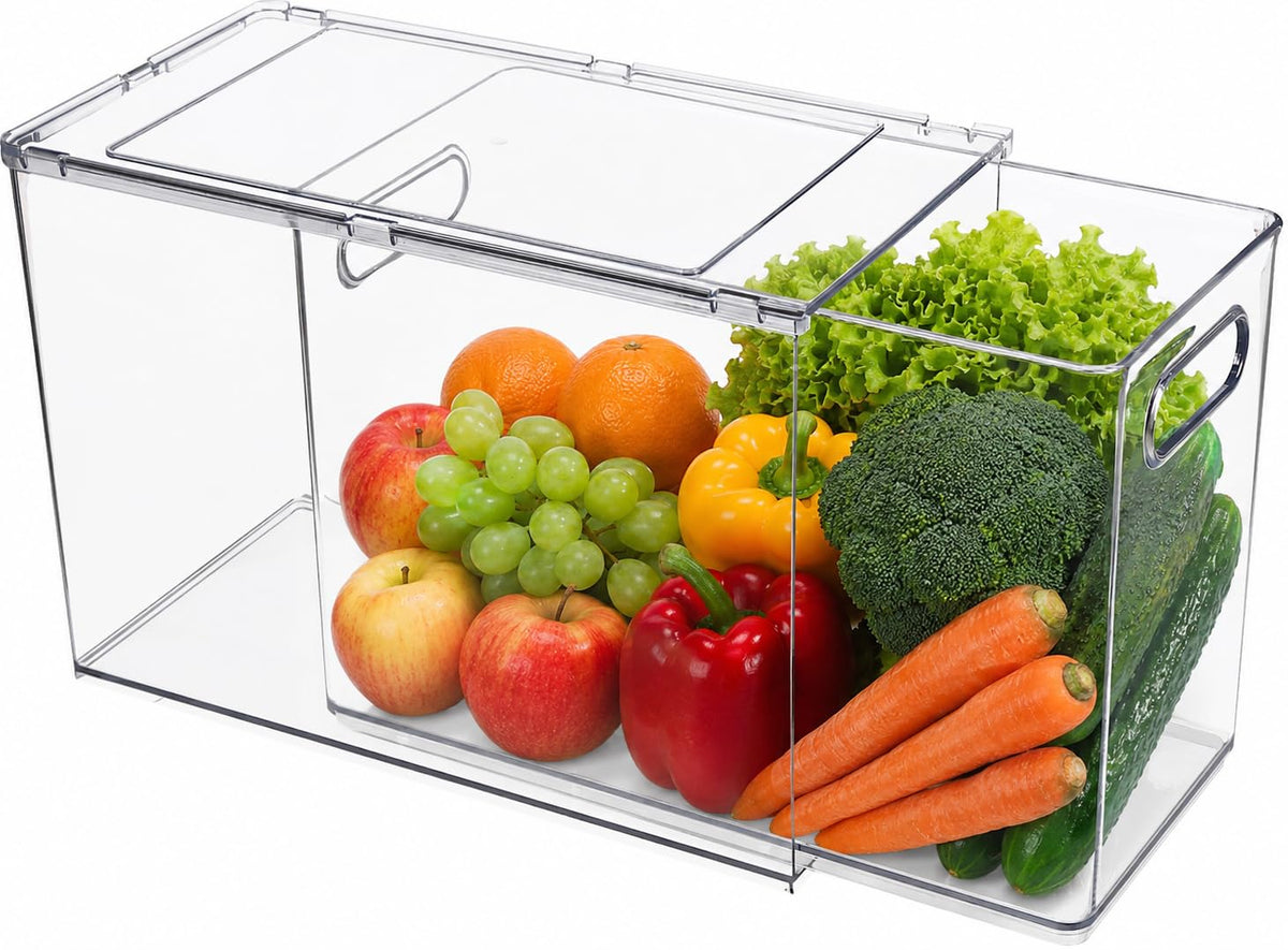 9.5QT Refrigerator Organizer Fridge Storage Bin with | All Products - Image 1