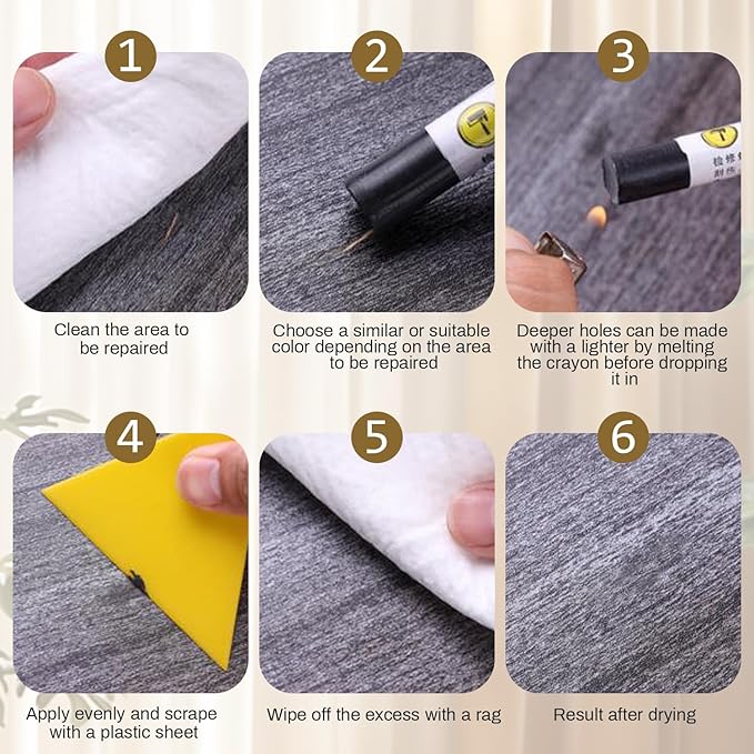 Wood Filler Sticks，20 Colors Wood Repair Wax Crayons Furniture Markers Touch up for Repairing Scratches, Scuffs, Cracks, Dings and Holes in Wood Floors, Cabinets, Furniture (Common Series)