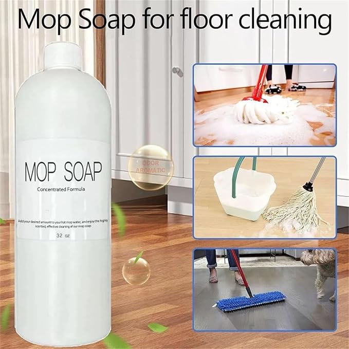 Mop Soap for Floor Cleaning, Highly Scented Brazilian Waves Floor Cleaner, 120ml Multisurface Bathroom & Kitchen Cleaner for Bathroom, Kitchen, Tile, Hardwood & Laminate Surfaces (1, 1Pcs)