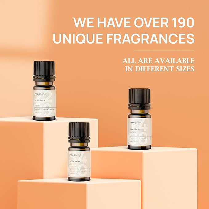 VINEVIDA Scent NO. 3512 Fragrance Oil - 10mL - Inspired by: Aqua di Fiori (Women) Fragrance Oil for Candle Making - Made in USA Candle Scents Scents for Soap Making