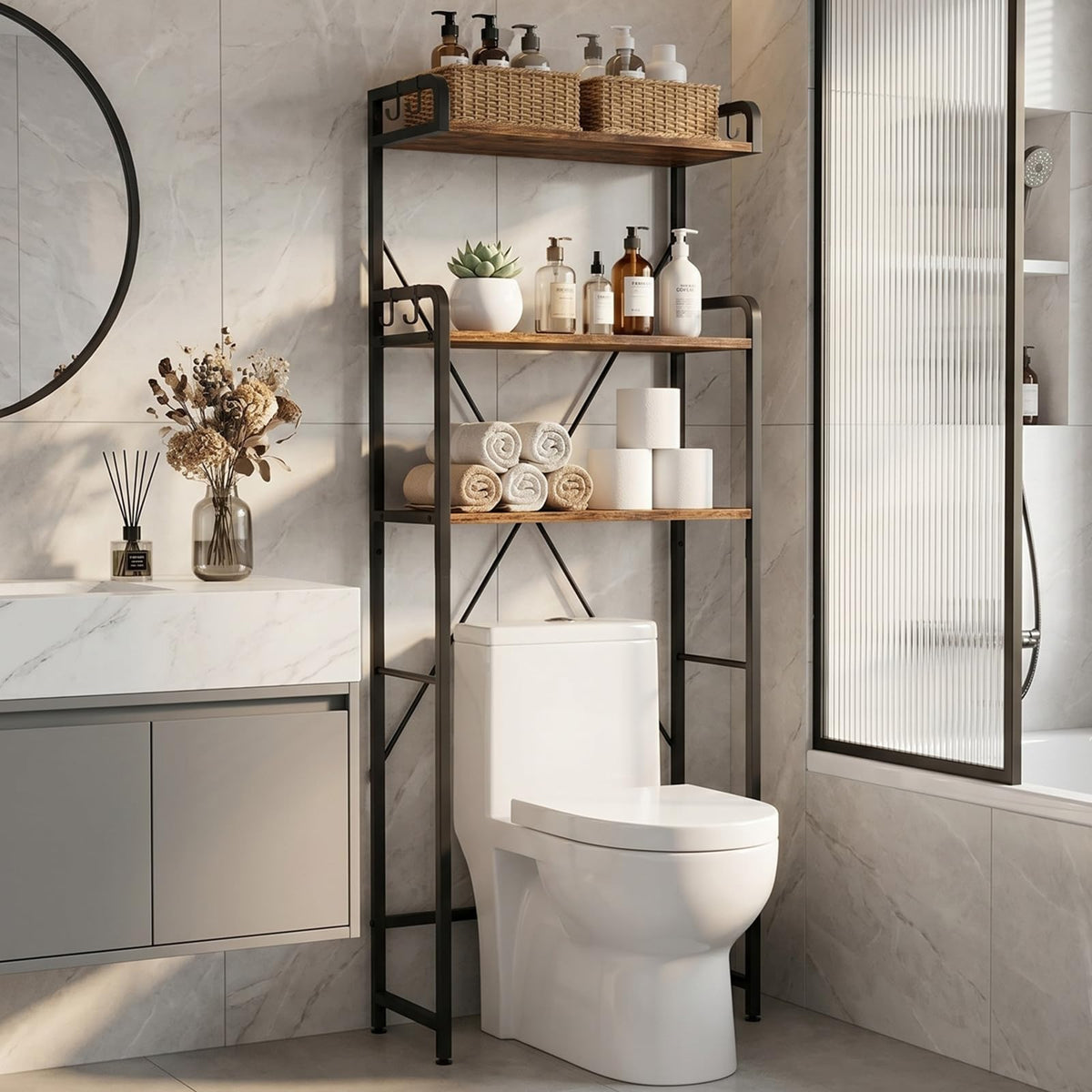 Over The Toilet Storage Cabinet, Freestanding Bathroom - Image 1