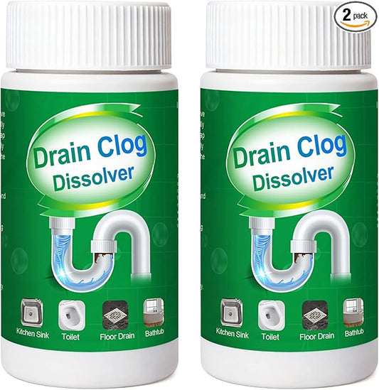 2pcs Pipe Dredge, Bubble Bombs Drain Cleaner, Powerful Sink and Drain Cleaner, Portable Powder Cleaning Tool, Super Clog Remover, Powder Agent for Kitchen Toilet Pipe Dredging