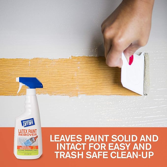 Motsenbocker's Lift Off 41301 Latex Paint Remover Spray Removes Latex Paint and Enamel, Works on Multiple Surfaces, Water-Based, Biodegradable, 22 Fl Oz, Pack of 1