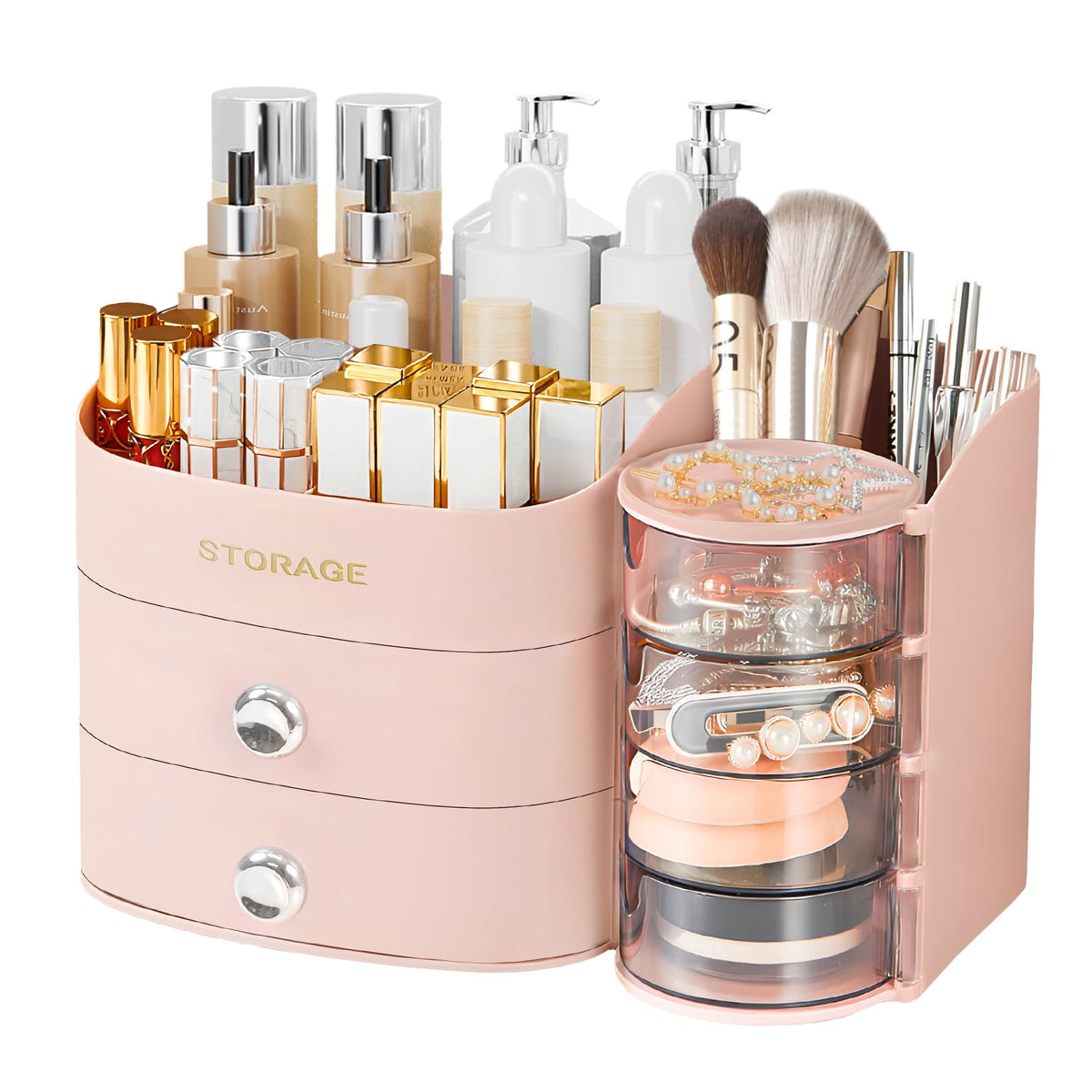 XIAPIA Makeup Organizer Countertop, Make Up Organizer for Vanity - Image 1