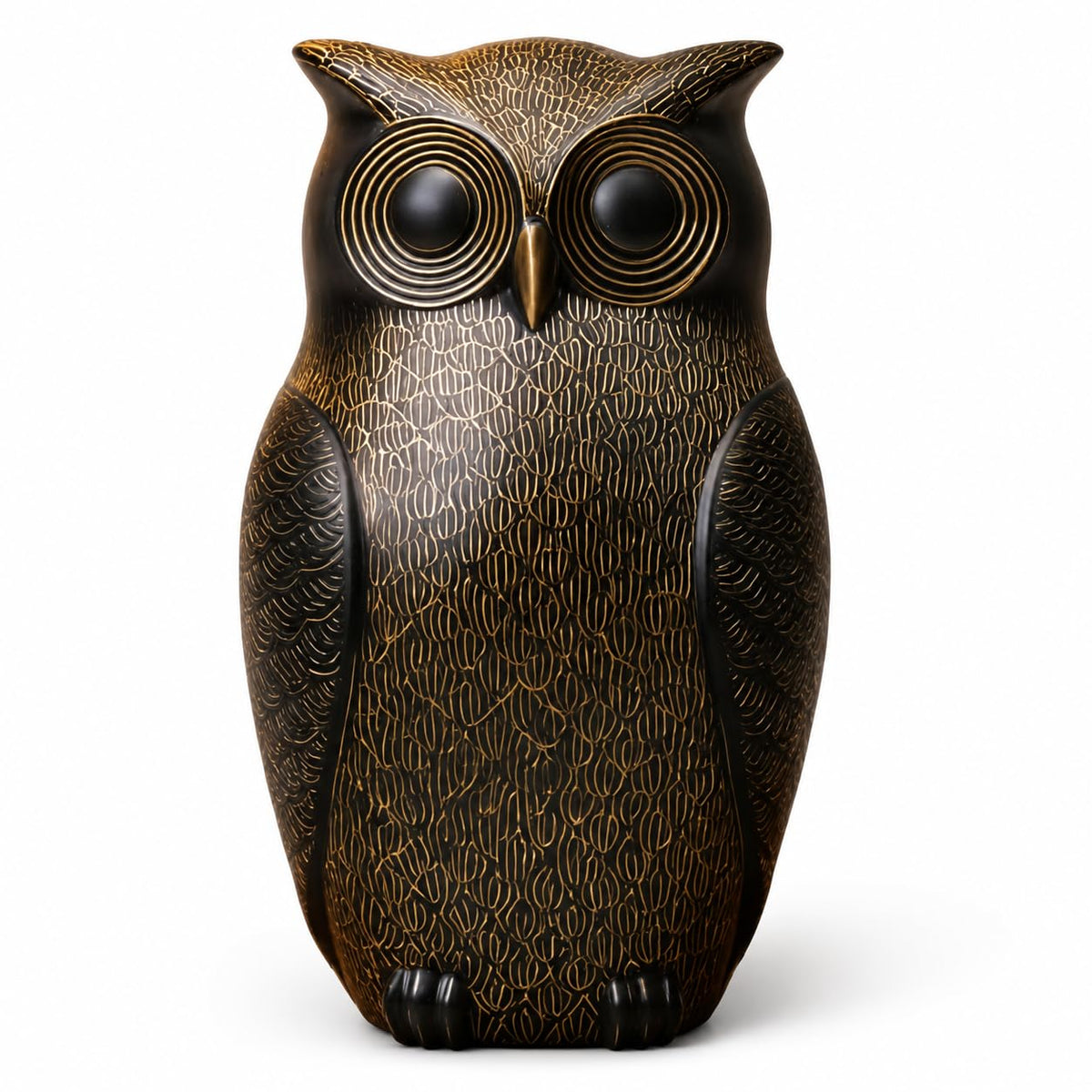 ANWR Mid Century Modern Owl Statue Decor, Small Animal Figurines - Image 1