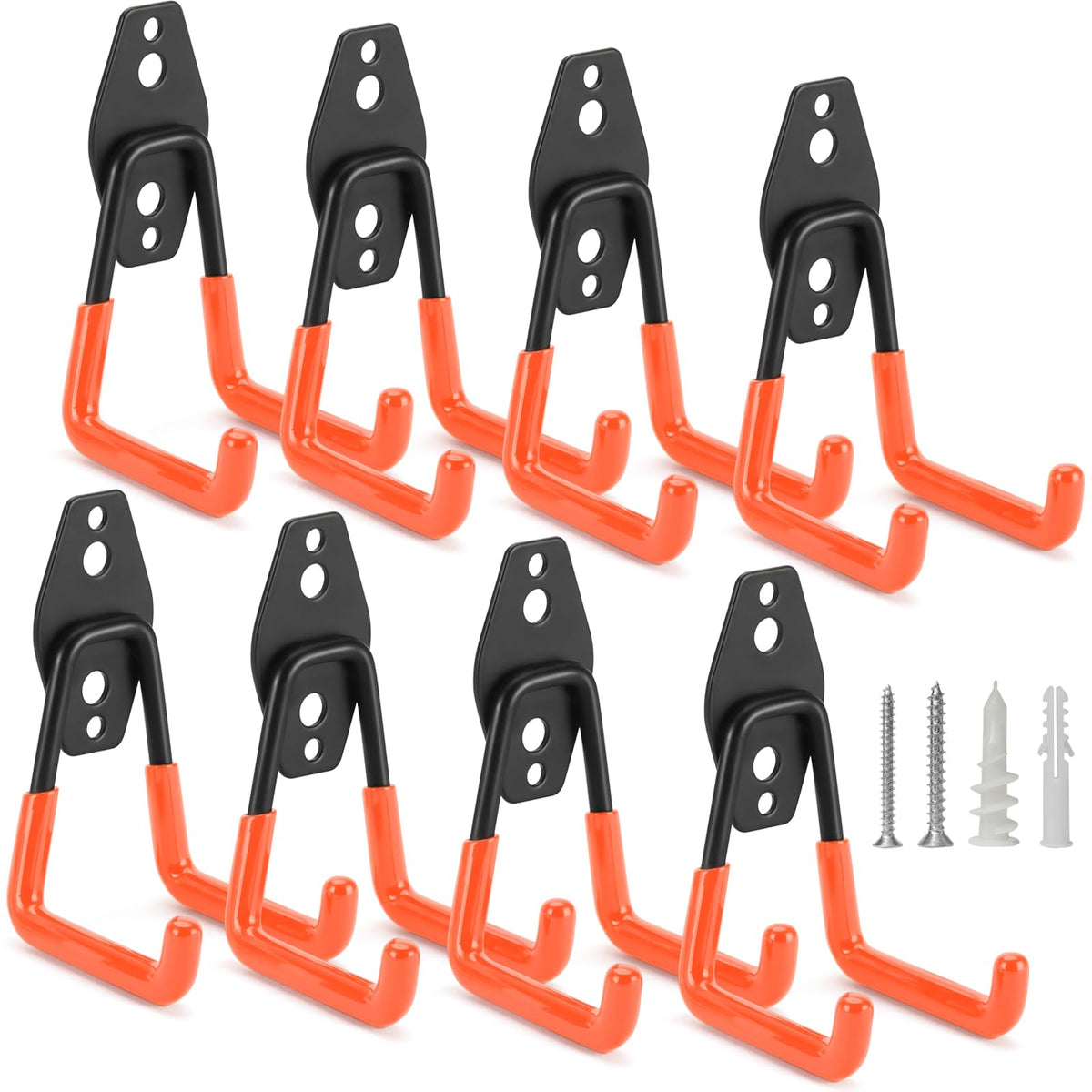 8 Pack Heavy Duty Garage Hooks Storage Organizer Wall - Image 1