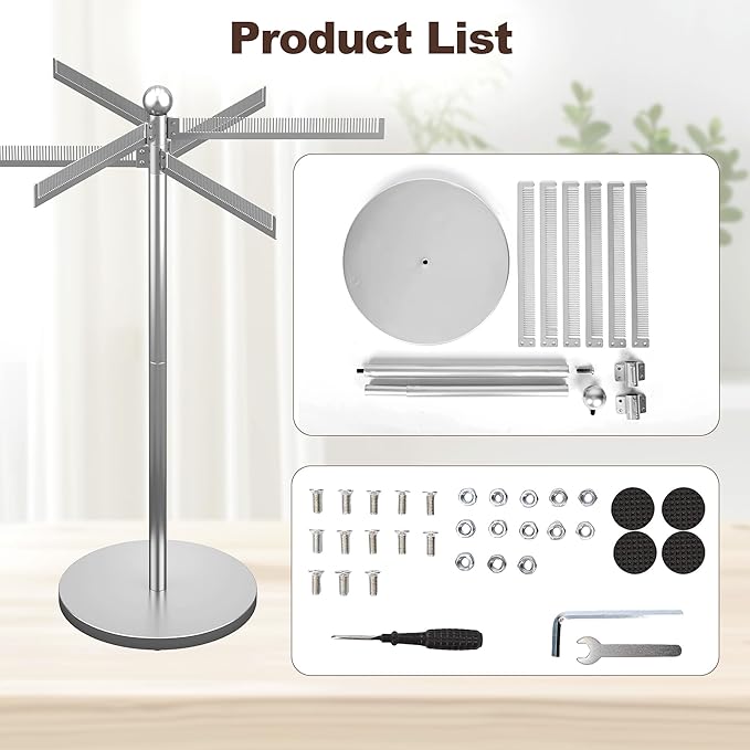 ikare Metal Hair Extension Holder - Hair Separator for Braiding, Six-Tooth Comb Wig Storage Rack, Hair Display Stand for Salon, Braiding Hair Rack for Barber Shop