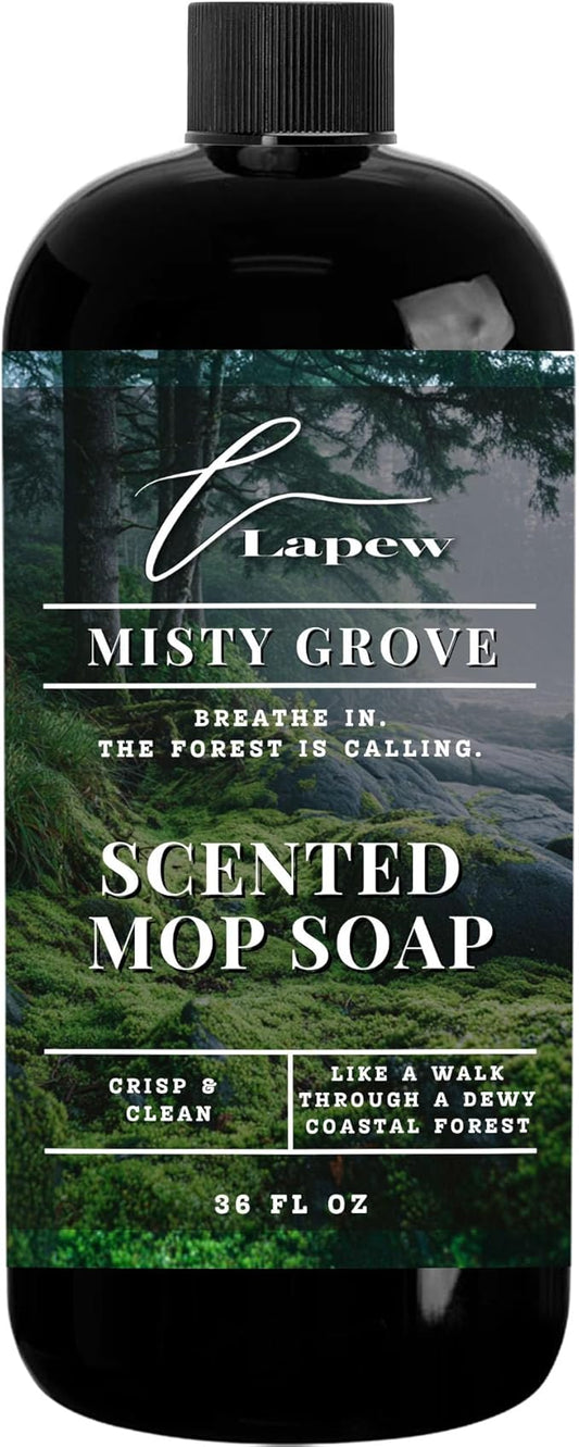 Lapew Misty Grove Scented Mop Soap - Luxury Floor Cleaner Concentrate for Mopping Tile, Laminate, Vinyl & Hardwood | Streak-Free, Low-Foam | 36 oz
