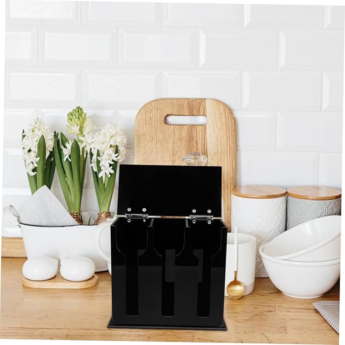 PRETYZOOM 4pcs Kitchen Spoon Dispenser Compartment Utensil Holder for Easy Sorting Scratch-resistant Acrylic Compact Design for Kitchen Countertop Restaurant Use Convenient Silverware