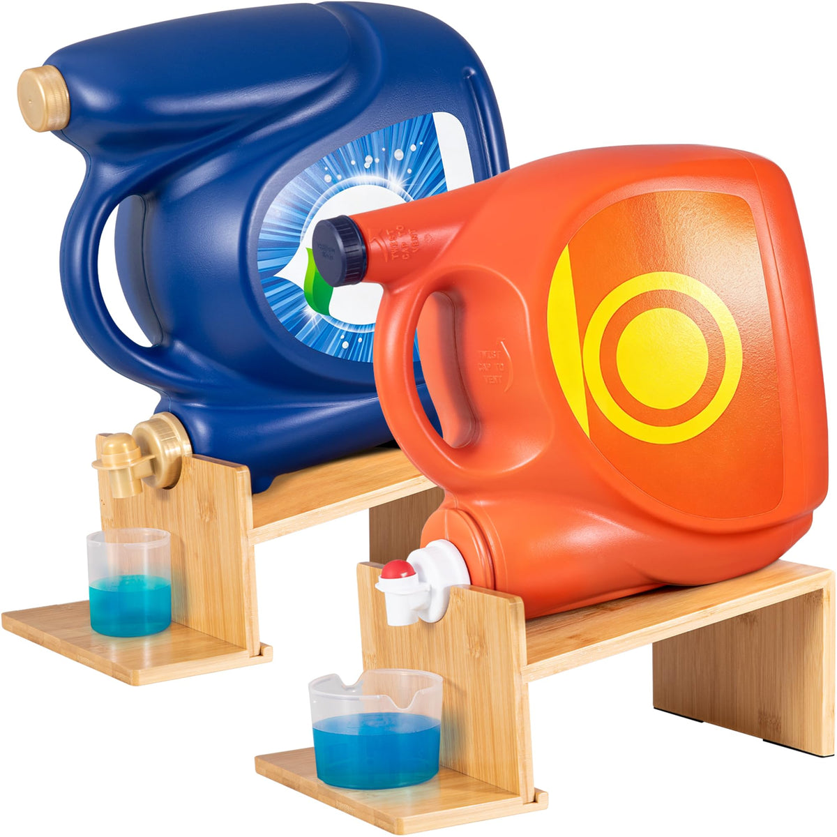 MyLifeUNIT Laundry Detergent Dispenser, 2 Pack Wooden - Image 1