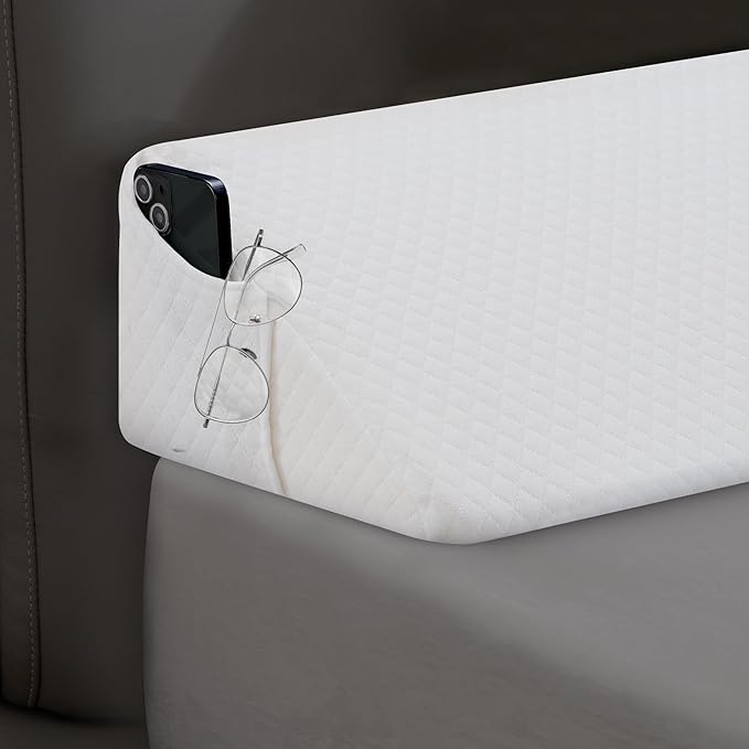 HABUTWAY Twin Size Bed Wedge Pillow for Headboard, Bed Gap Filler(0-8"), Memory Foam Mattress Wedge Pillow Triangle Bloster for Sleeping, Close The Gap Between Headboard and Mattress Space Filler