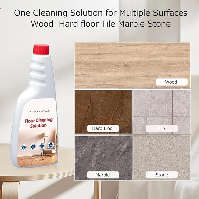 Floor Cleaning Solution Compatible with Roborock Vacuum Mop Solution Citrus Scented, Residue & Streak Free Deep Clean for Hardwood, for Roborock Saros 10/10R/Z70, Q7 Q8 Q10 S7 S8 Qrevo Series and More