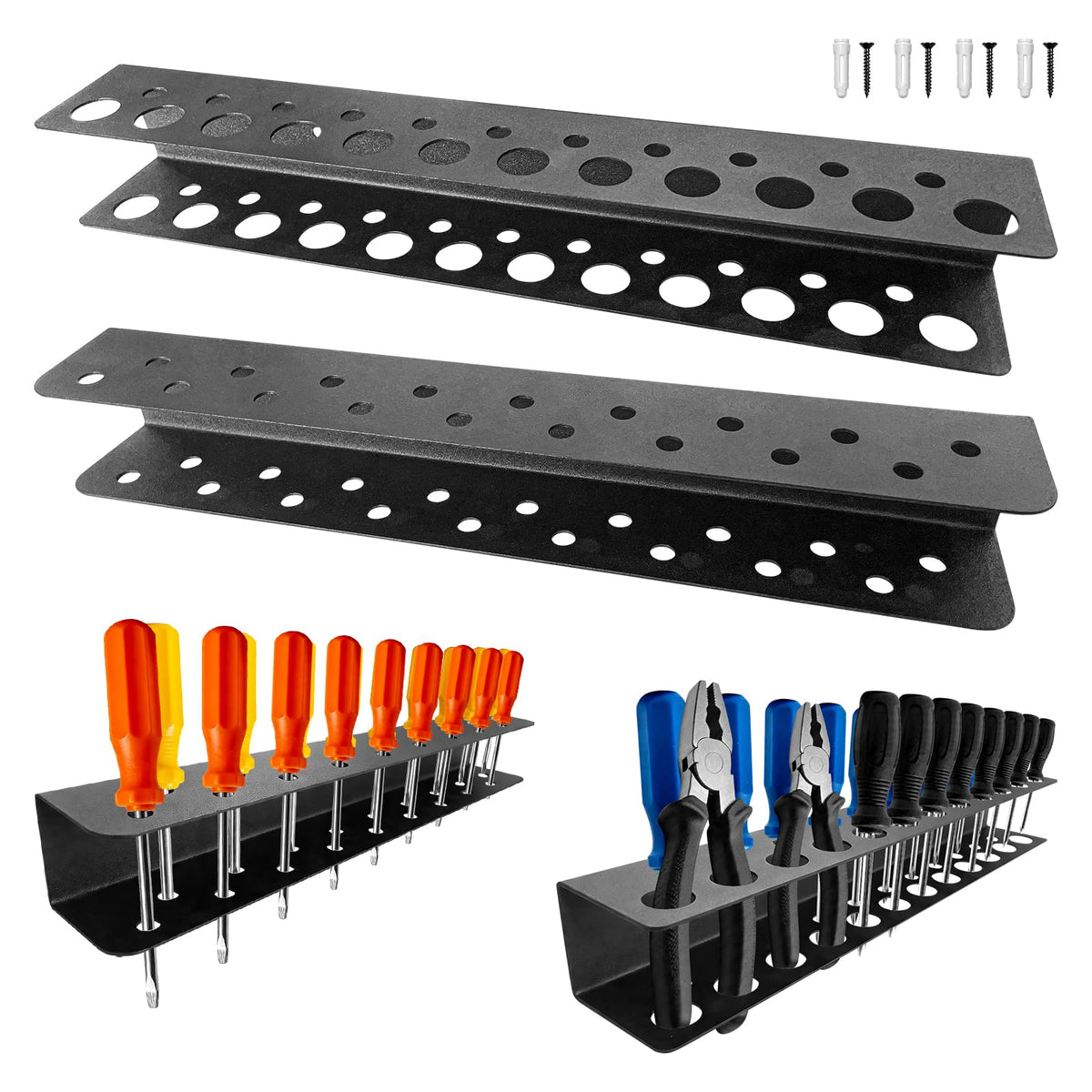 2Pack Screwdriver Organizer Wall Mounted, Heavy Duty - Image 1