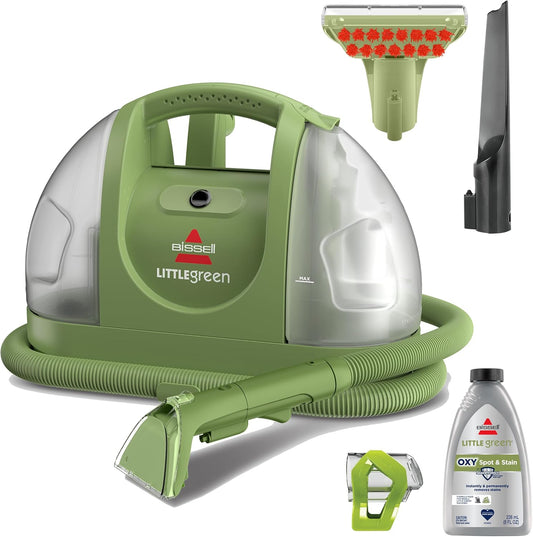 BISSELL Little Green Portable Carpet & Upholstery Cleaner – Multi-Purpose Deep Cleaner for Pet Stains (1400B) | Fixory911