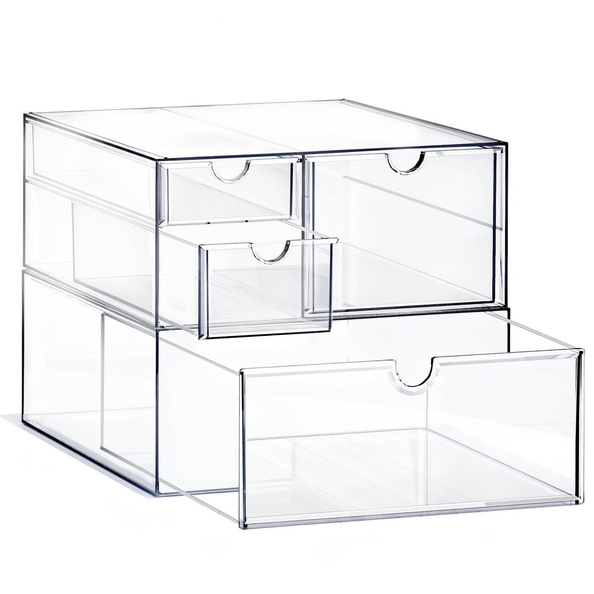 Prsildan Acrylic Drawer Makeup Organizer with 4 Drawers - Image 1