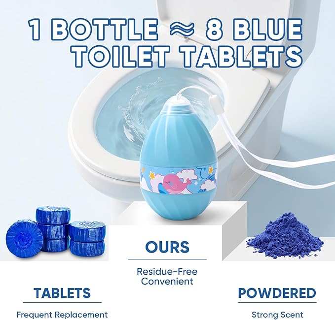 Automatic Toilet Bowl Cleaner Tablets, Long-Lasting Toilet Bowl Cleaner, Bathroom Toilet Tank Cleaner (1 Bottle)
