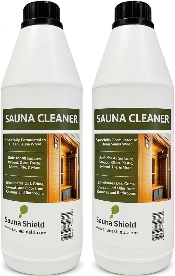Sauna Cleaner | 67.63 fl oz/2L | Professional-Grade Sauna Wood & Surface Cleaner | Removes Sweat, Oils & Grime | Biodegradable | Citric Scent