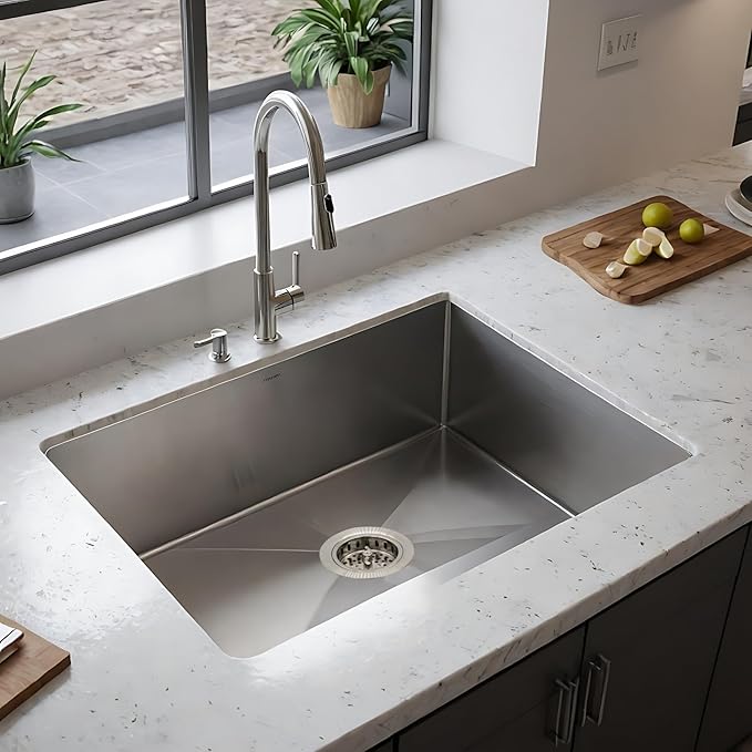 Westbrass Wing Nut Style Large Kitchen Sink Basket Strainer, 2 Pack, Satin Nickel, D2135-07