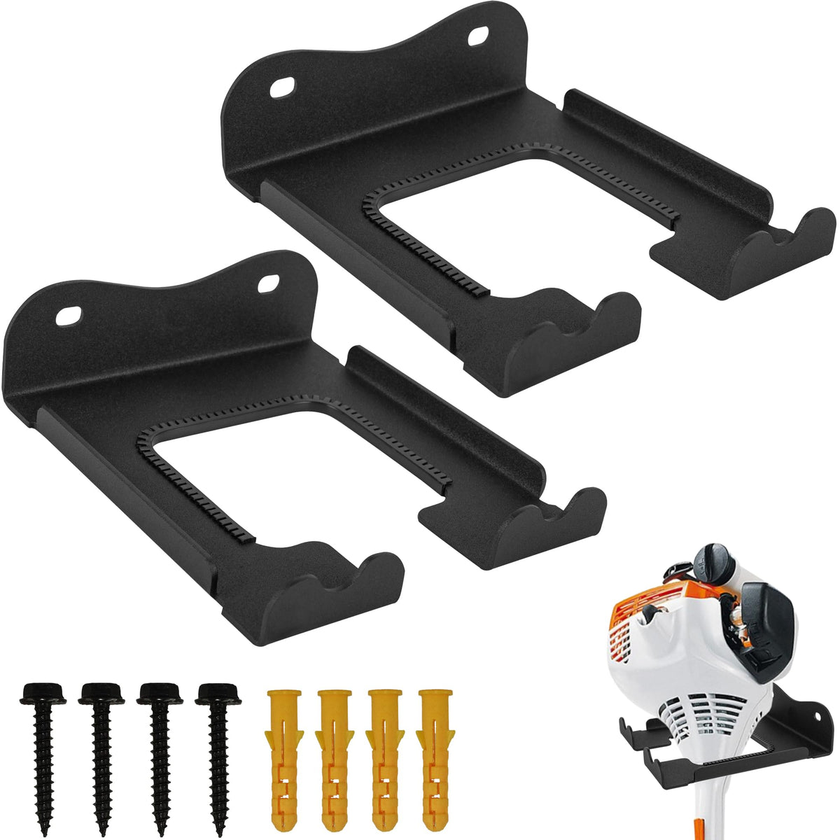 2Pcs Garage Organizer Trimmer Rack,Garden Power Tool - Image 1