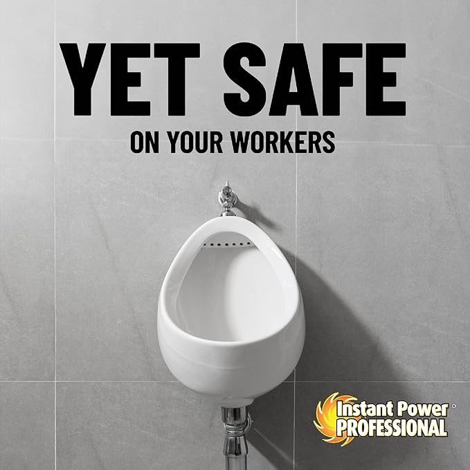 Instant Power Professional Urinal Salt Remover - Helps with Uric Salt Buildup, Dissolves Urine Salt, Urinal Drain Cleaner for Regular and Waterless Urinals, Safe on all Toilet Pipes - 32 fl oz
