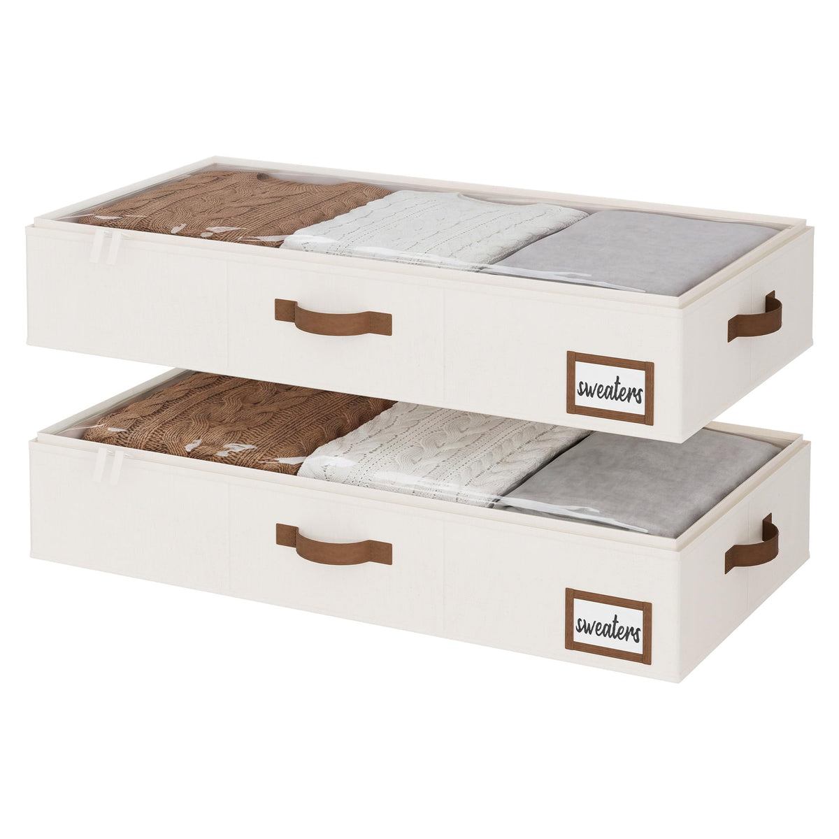 StorageWorks 6 Inch Low Profile Under Bed Storage Containers - Image 1