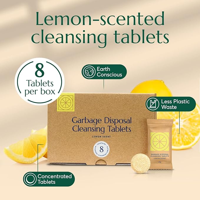 CLEANOMIC Garbage Disposal Cleaner, Foaming Dish Soap & Reusable Kitchen Cloth Bundle