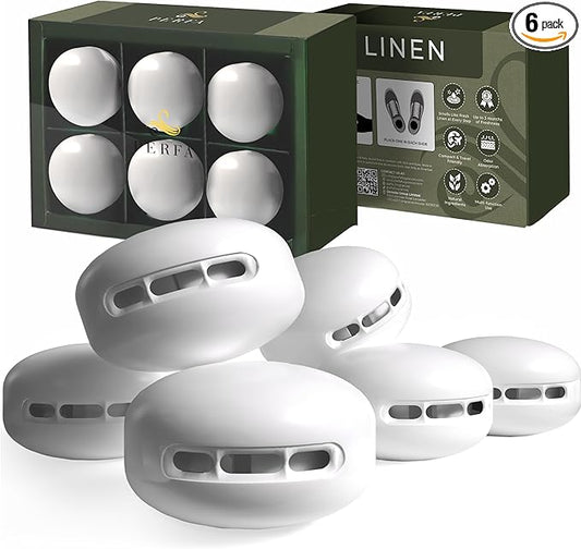 Premium Shoe Deodorizer (6PCS) | Linen-Scented Shoe Deodorizer Balls | Replaces Bad Odours | Multi-use Odour Eliminator for Shoes, Closet, and Bags by Perfa