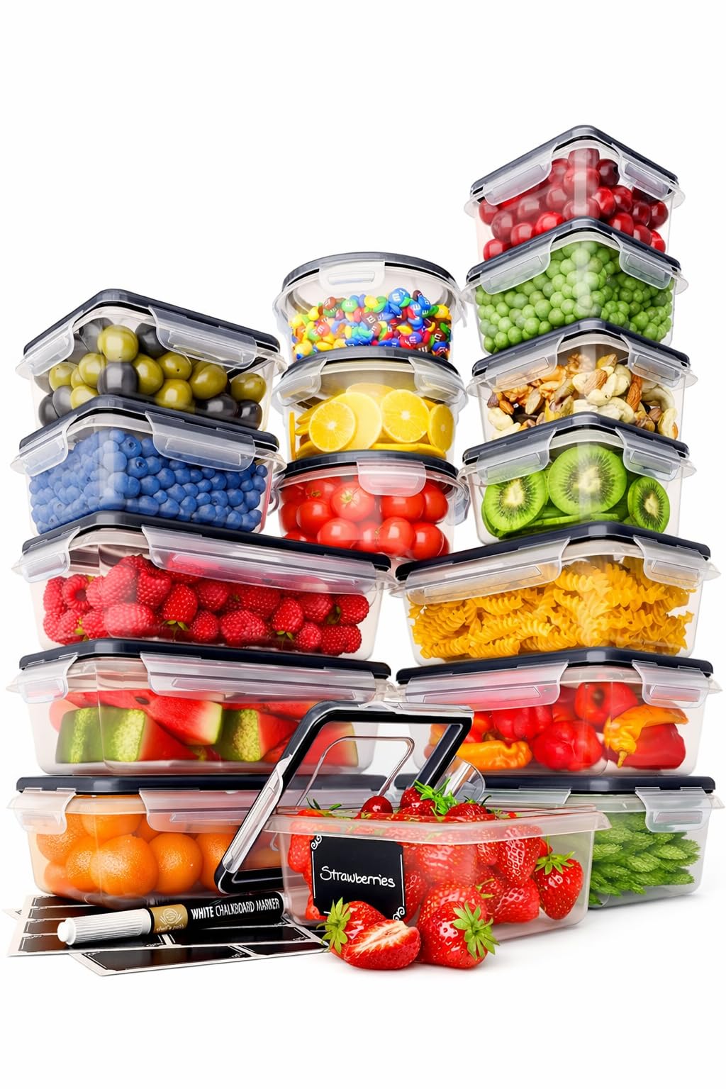 Chef's Path 32 Piece Airtight Food Storage Containers with Easy - Image 1