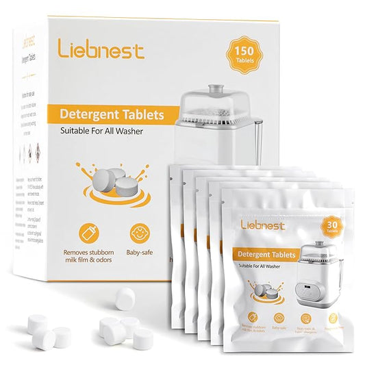 Baby Bottle Washer Tablets - 150 Count, Safe & Residue-Free, Compatible with Momcozy, Baby Brezza, Grownsy, Papablic and All Other Brands