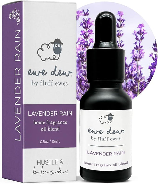 Hustle & Blush Essential Oil for Dryer Balls, 15ml Lavender Rain, Natural Laundry Fragrance, Long-Lasting Fresh Scent, Wool Dryer Balls Ideal for Diffusers, Candle Making, Multi-Use for Home & DIY