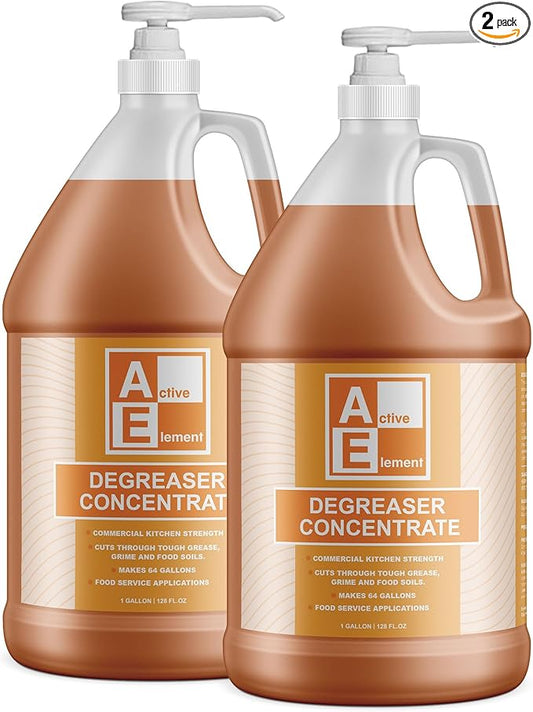 Degreaser Concentrate - Heavy Duty - Makes 128 Gallons of Cleaner- Commercial Kitchen Strength - Removes Tough Grease, Grime and Food Soils - Restaurant Floor Degreaser