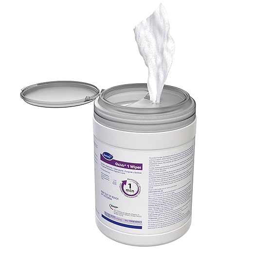 Oxivir Diversey 1 100850923 Disinfectant Cleaning Wipes, Pre-Moistened with Accelerated Hydrogen Peroxide AHP, Unscented, 160 Standard 6x7-Inch Wipes, 1-Canister (Pack of 12)