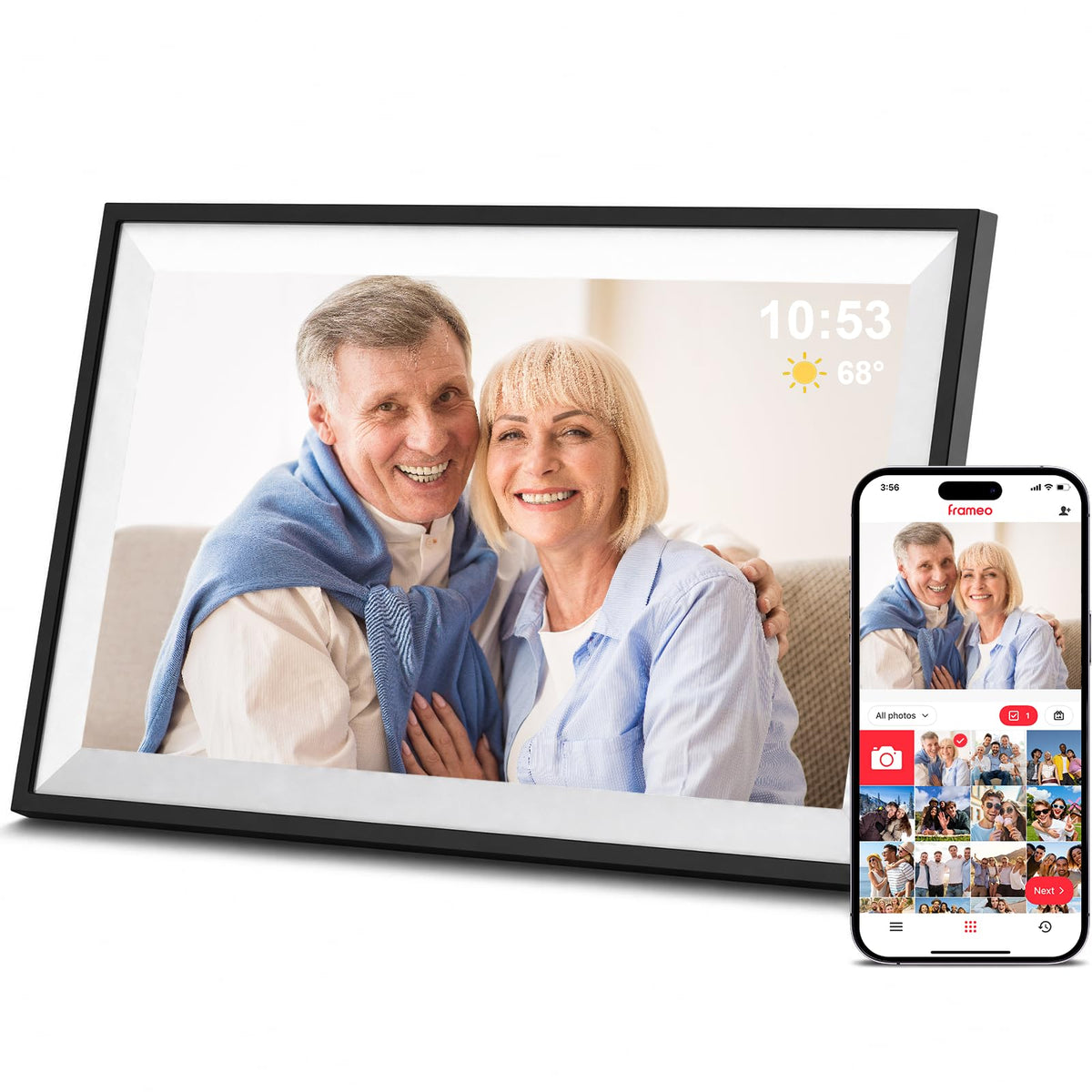 Digital Picture Frame, Frameo 15.6 Inch WiFi Digital Photo Frame - Image 1