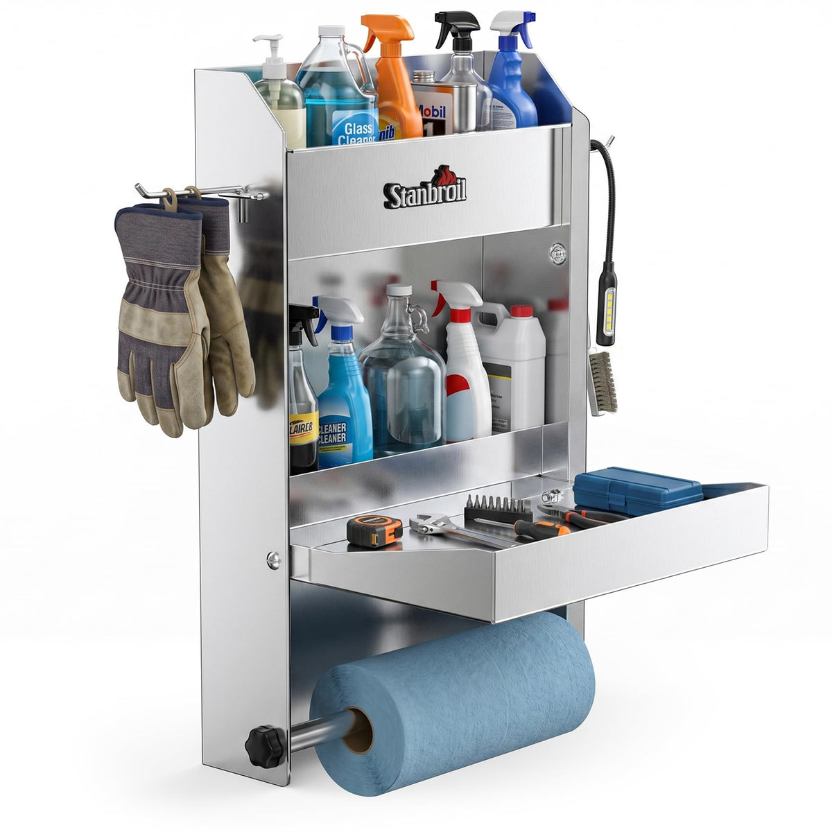 Stanbroil Trailer Door Cabinet Organizer Wall-Mount Work - Image 1