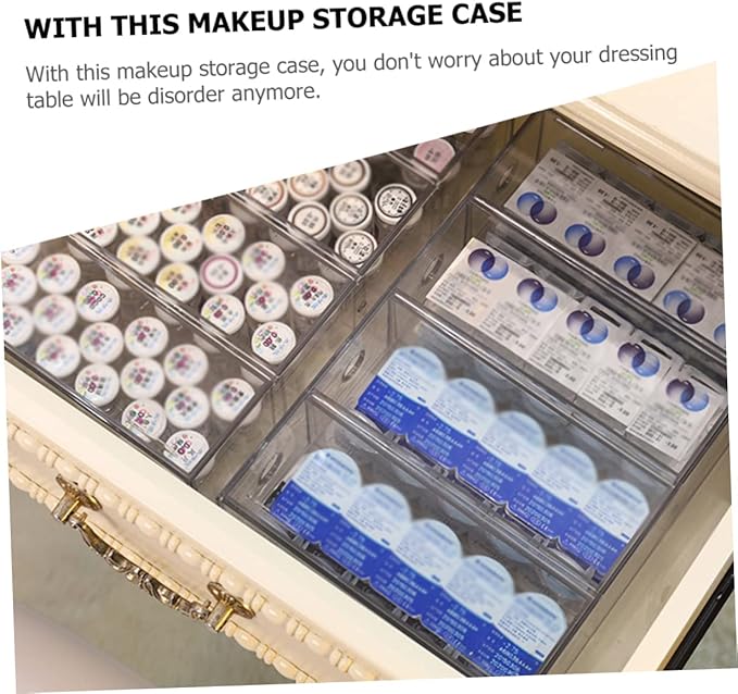 Acrylic Makeup Organizer Multi-compartment Storage Dresser Vanity Hair Accessory Home Storage