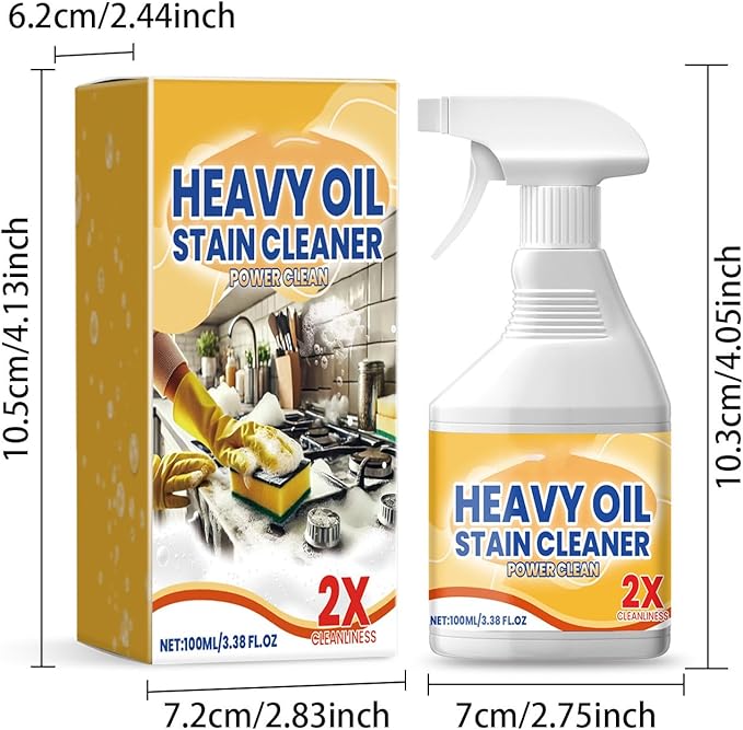 Heavy Duty Degreaser Cleaner Spray, Powerful Clean Up Kitchen Oil Stains Spray, Kitchen Heavy Oil Cleaning Agent, All Purpose Household Cleaning Spray for Oven, Stove (1)