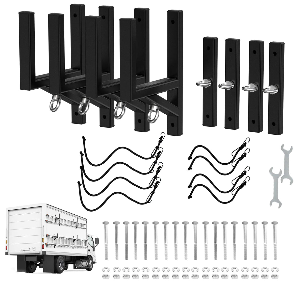 Cargo Trailer Ladder Rack-400lb Load-Carry 2-4 | Garage Storage - Image 1