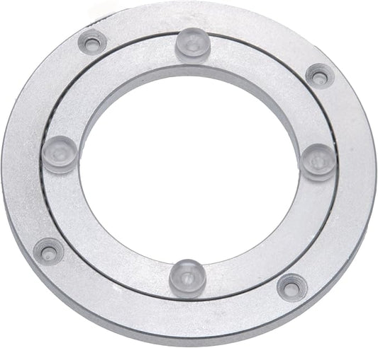 Aluminum Heavy Duty Lazy Susan Rotating Turntable Bearing Swivel Plate Hardware for Dining-Table (4 inch)