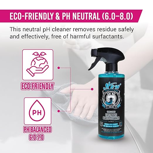 H.O.W Shine Series Lustrous Glass Cleaner｜Streak-Free Window Washer Spray｜Tint-Safe & Ammonia-Free｜Windshield Wiper Fluid & Oil Film Remover｜for Car Windows, Shower Doors, Mirrors, and More (16 oz)