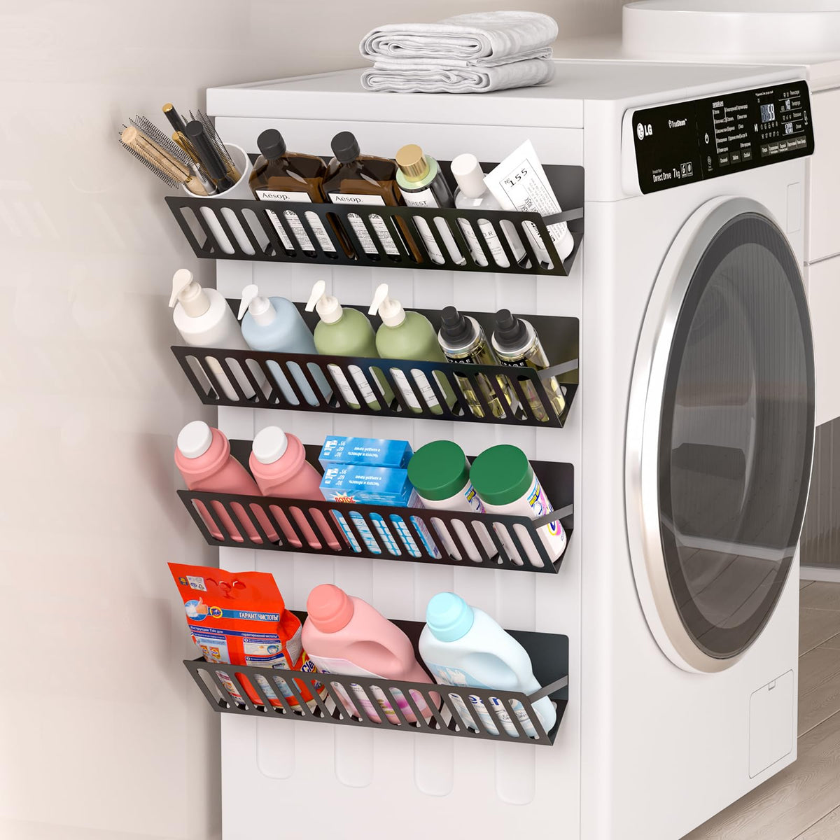 4 Pack Magnetic Extra Long Shelves for Washing | Home Organization - Image 1