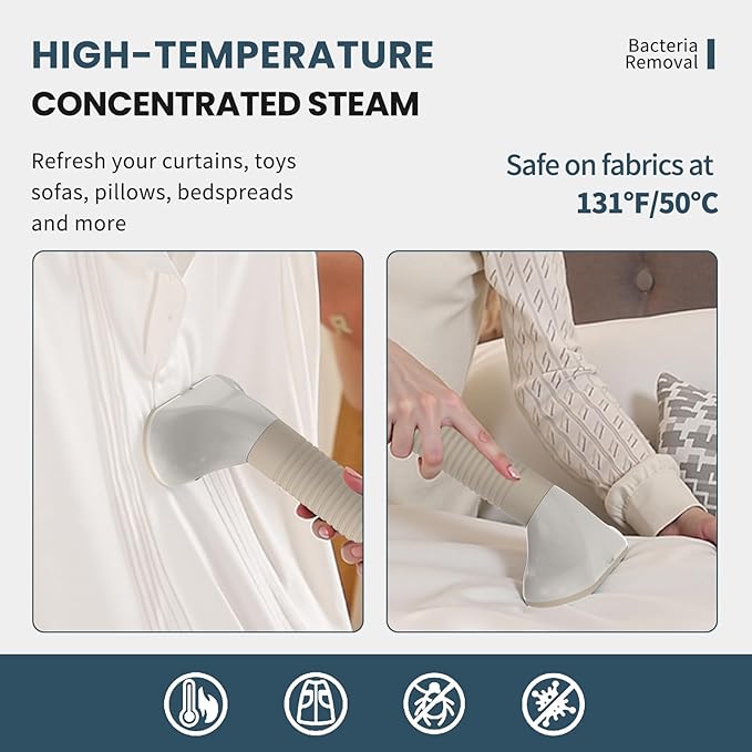 DUMOS Garment Steamer for Clothes Standing, 1500W Efficient Clothes Steamer Standing, 1.7L Water Tank for 55 Min Continuous Steaming with Wheels, Professional Fast Heating Wrinkle Remover