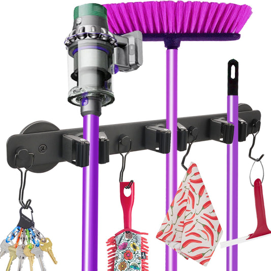 Magnetic Mop Broom Holder, Heavy Duty Magnetic Mop Hanger - Image 1