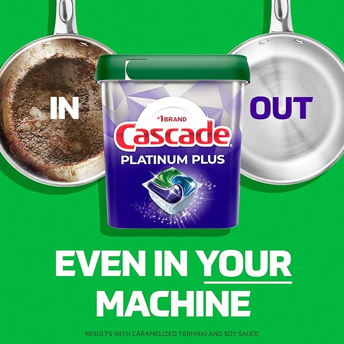 Cascade Platinum Plus Dishwasher Pods, Dish Detergent ActionPacs, Fresh, 28 Count