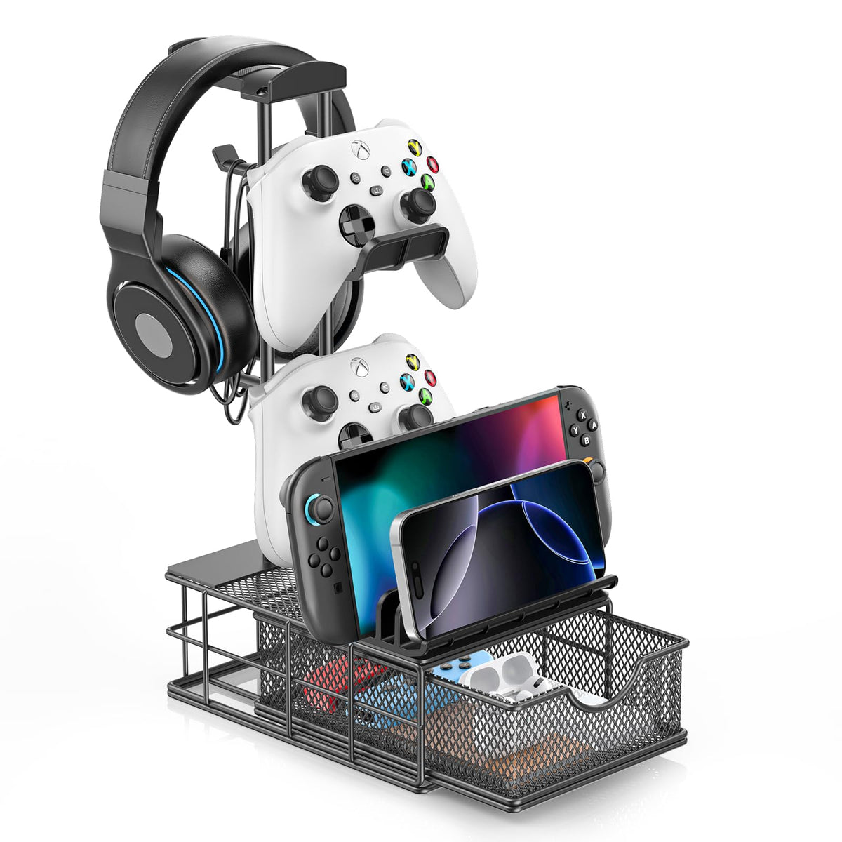 KDD Headphone Stand with Drawer - Headset & Controller - Image 1