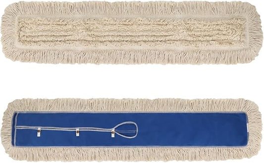 48 Inch Commerial Dust Mop Replacement Head : Mircofiber Dust Mop Head Refills for Industrial & Janitorial Supplies, Heavy Duty Mop Head for Hardwood Floor Cleaning,Blue (48 Inch - 2 Pack)