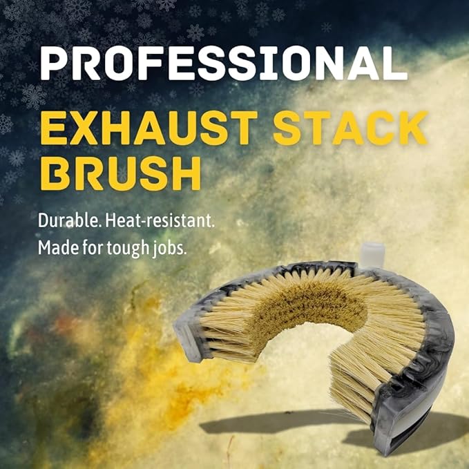 Teravan Curved Wash Brush for Exhaust Stack Pipes with Natural Tampico Fiber, Truck Cleaning Brush, Ideal Scrub Brush for Truck Exhaust Stack Pipes ((8"-10" Diameter)