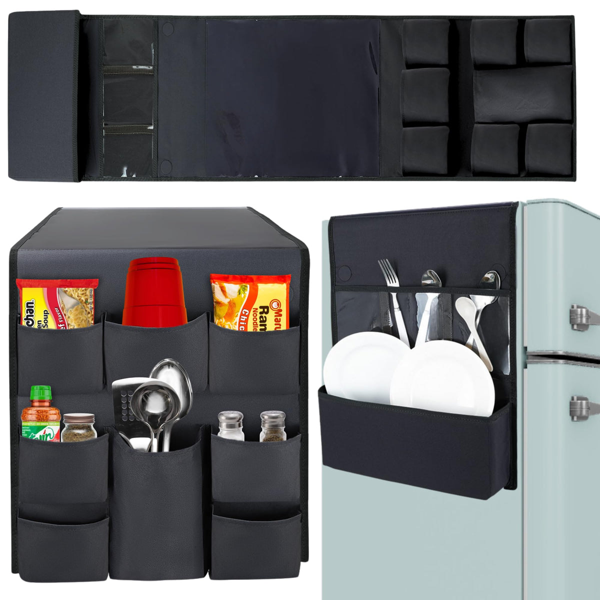 TERRA HOME Mini Fridge Organizer - Over Fridge Organizer - Image 1